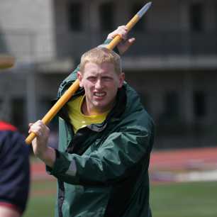 Cyrus Hostetler Warm up 2009 USA Championships javelin