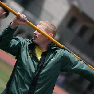 Cyrus Hostetler Warm up 2009 USA Championships javelin