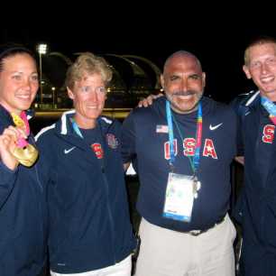 Javelin Medalists and Coaches